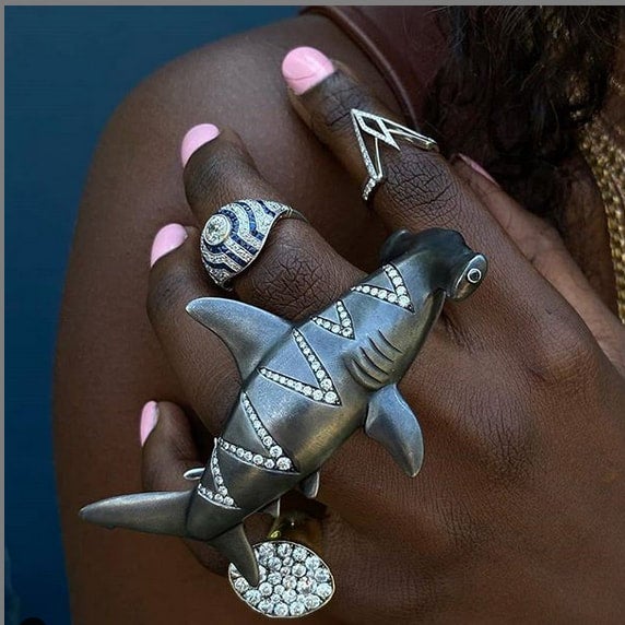 Hammerhead shark hotsell ring
